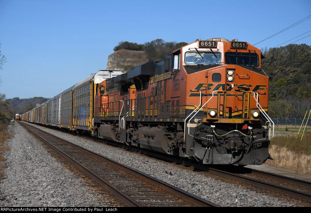 Vehicle train races east